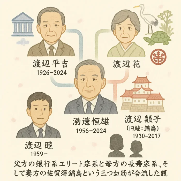 渡辺 恒雄の家族の構成や家系図