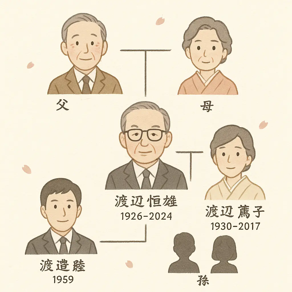 渡邉恒雄の息子現在や家系図？ナベツネ子供？孫？妻が渡辺篤子？渡邉睦？を