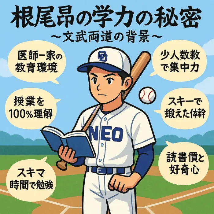 根尾昴の学力:文武両道:野球に集中しながらも高い学力を維持した背景