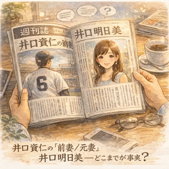 井口資仁の「前妻/元妻」井口明日美や年齢— どこまでが事実?