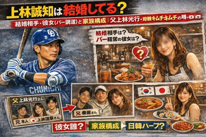 上林誠知は結婚してる？結婚相手・彼女（バー報道）と家族構成｜父上林光行・母親キムチの噂・ハーフ説まで整理