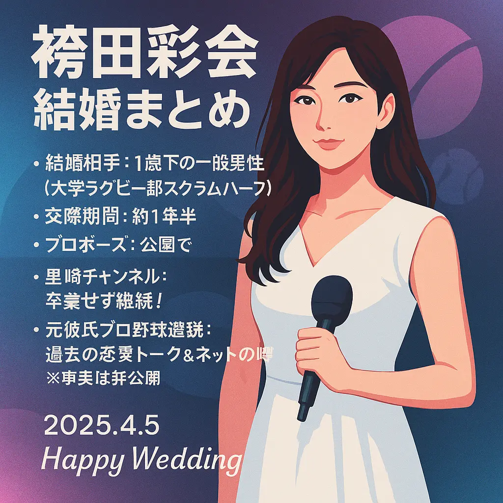 袴田彩会の結婚相手誰ラグビー熱愛？里崎智也？卒業？元彼氏はプロ野球選手？
