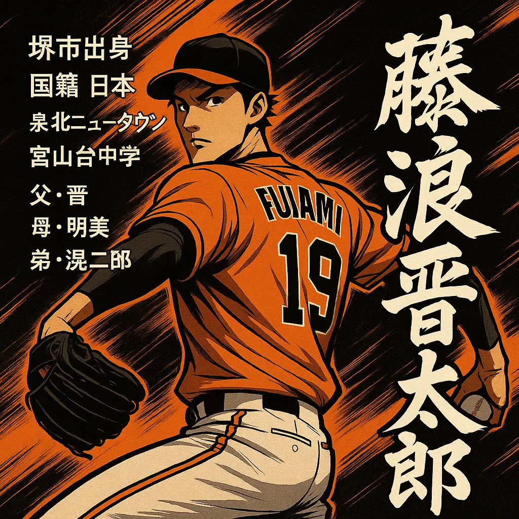 藤浪晋太郎の実家？国籍？弟・滉二郎？母・明美・父親？家族？出身中学？
