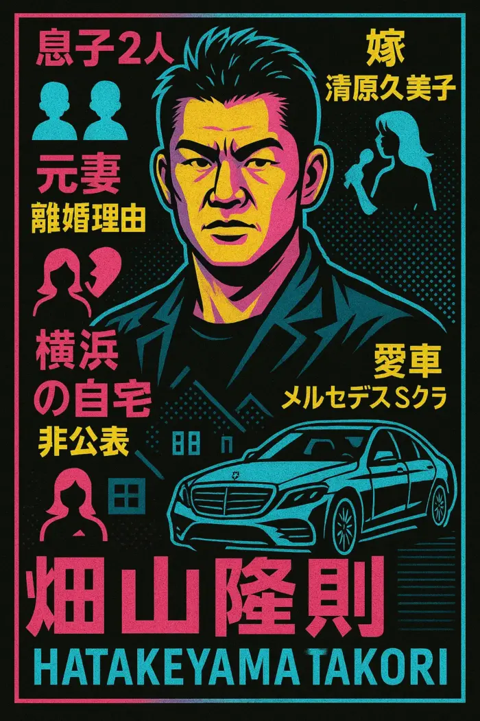 畑山隆則の息子？嫁清原久美子？元妻と離婚理由は？自宅？愛車