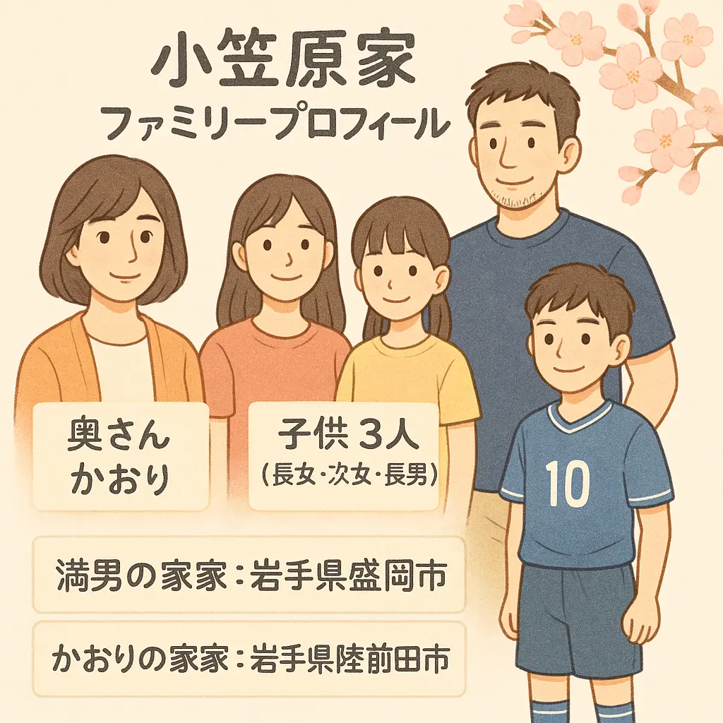 小笠原満男の奥さんかおり？息子次男子供何人？実家？家族