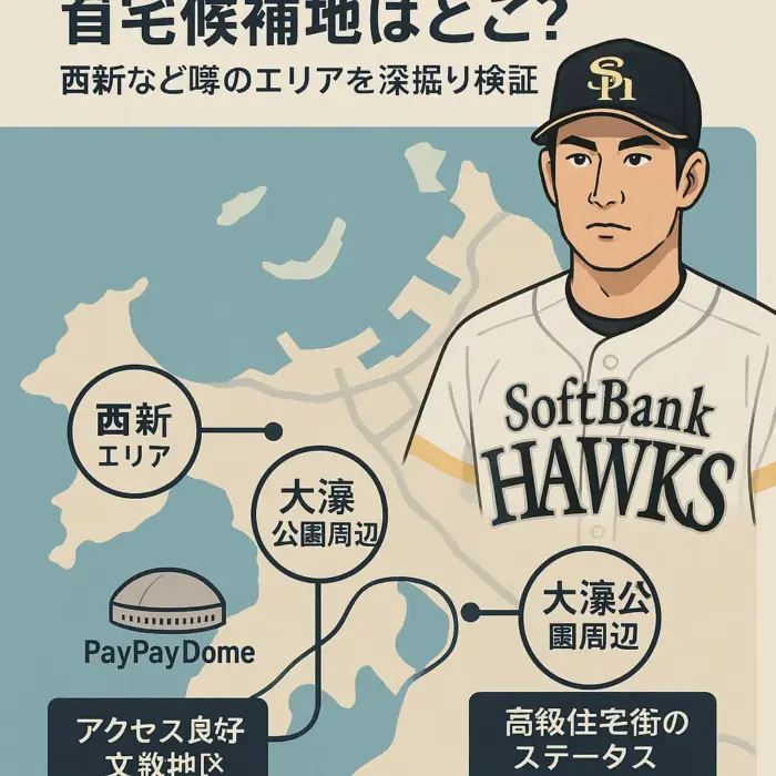柳田悠岐選手の福岡市内の自宅候補地はどこ?西新など噂のエリアを深掘り検証